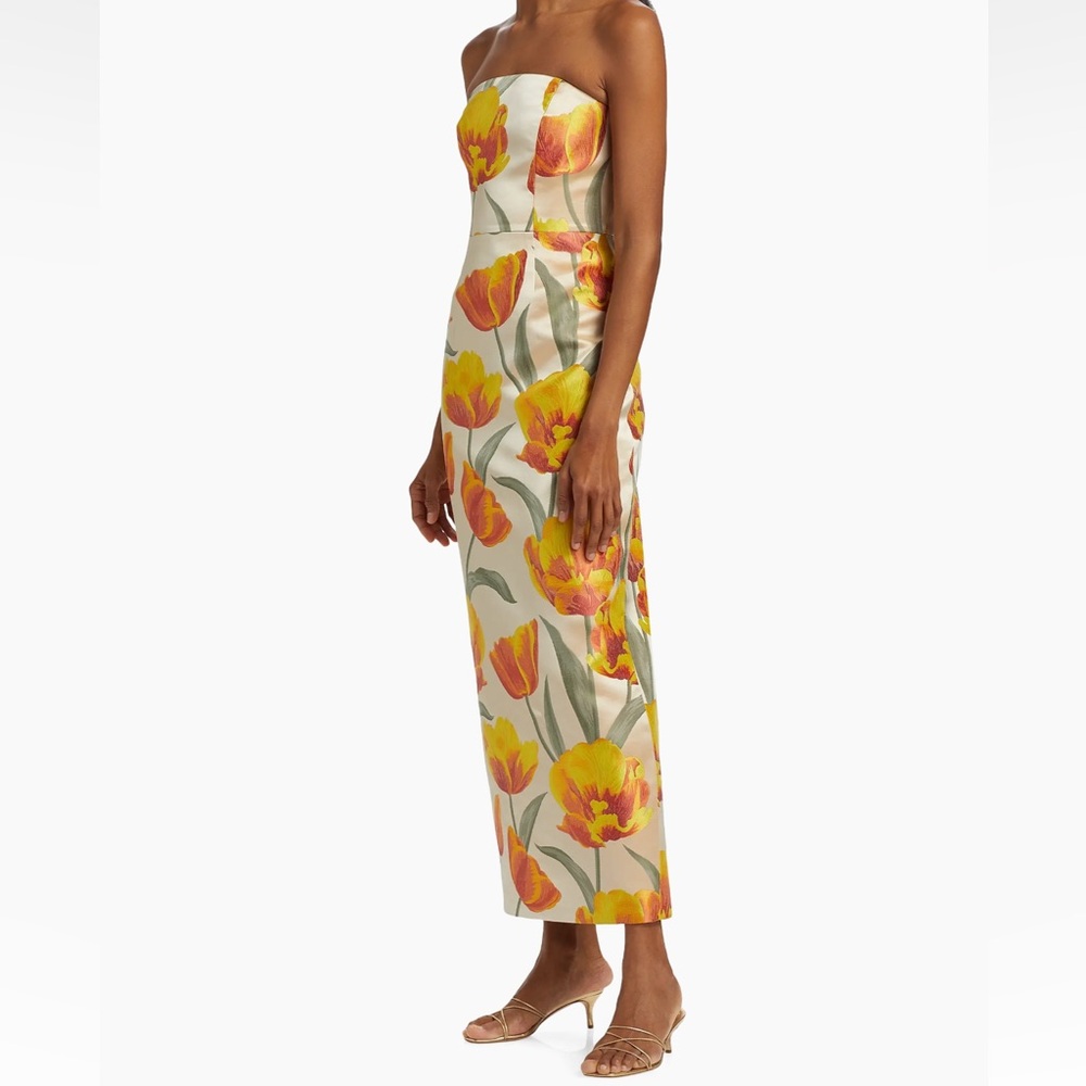 Milly Orion Tulip Jacquard Column Gown